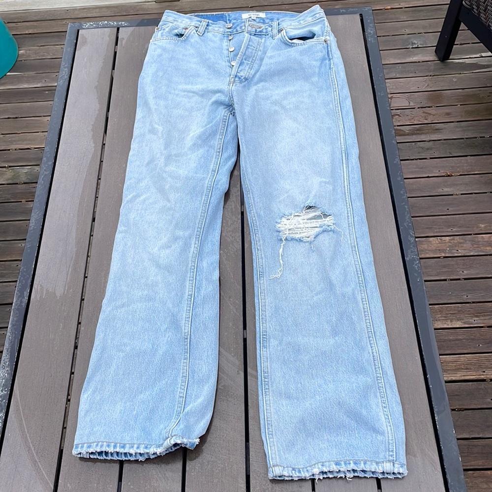 Re/Done 90’s High Rise Loose Jeans Size 28 Distressed